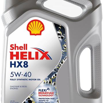 Масло моторное SHELL HELIX HX8 SYNTHETIC 5W-40, бензин, 4 л, 550023515